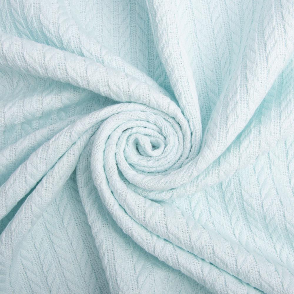 Ткань деворативная хлопок Косичка 290 г/м2 Светло-бирюзовый (22884)