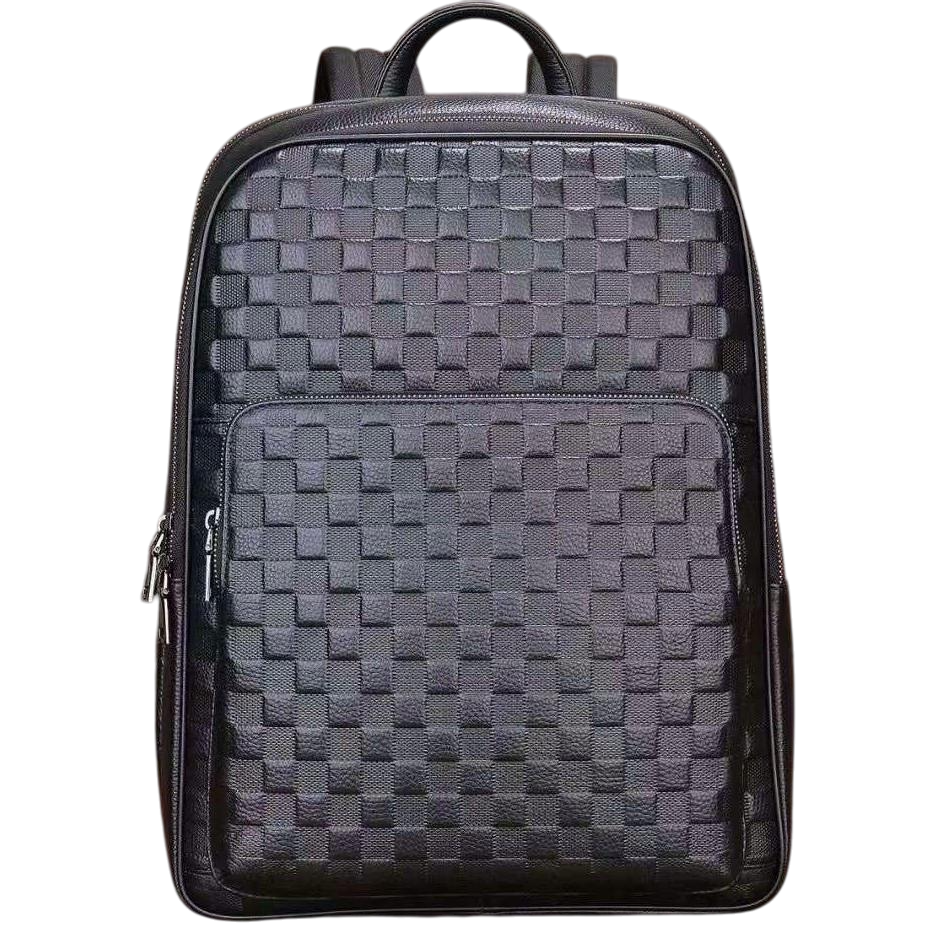 Рюкзак мужской кожаный Tiding Bag для ноутбука и документов Черный (13292)