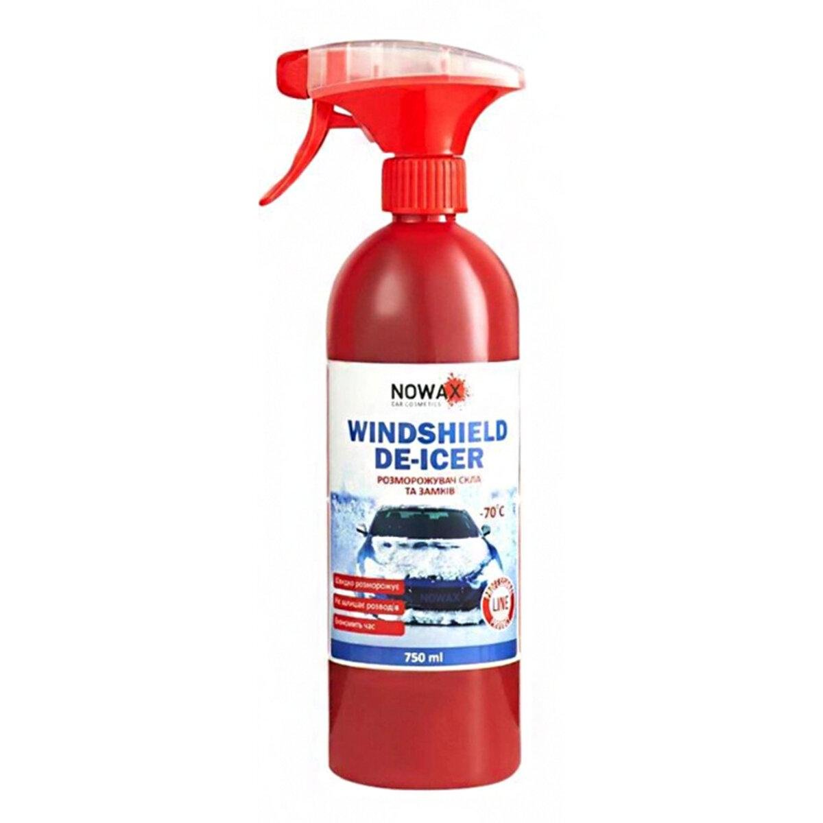 Розморожувач скла та замків Nowax Windshield De-Icer 750 мл