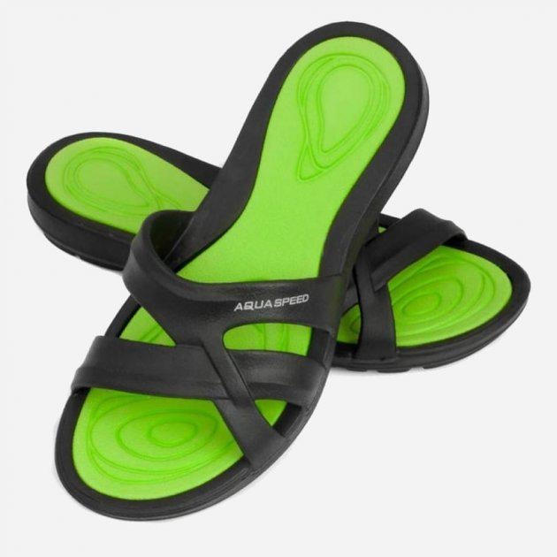 Шльопанці Aqua Speed PANAMA 6597 р. 39 Чорний/Зелений (513-38 39)