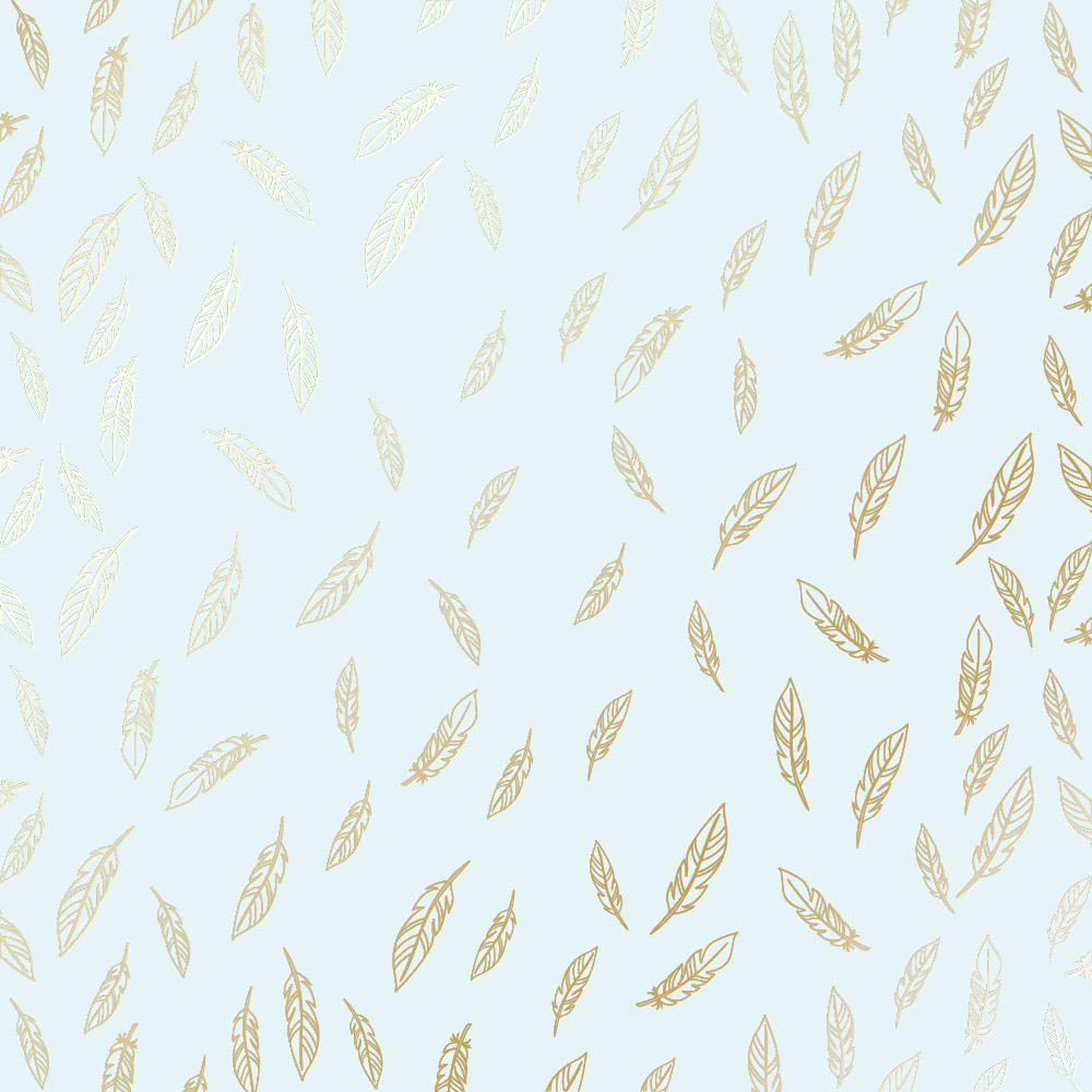 Лист бумаги односторонний Golden Feather с фольгированием 30,5х30,5 см Mint