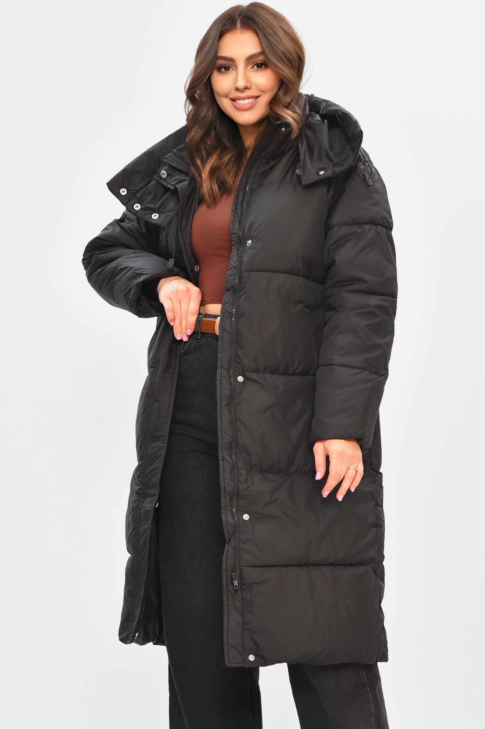 Куртка женская удлиненная зима XL Черный (207010) Куртка женская удлиненная зима XL Черный (207010)