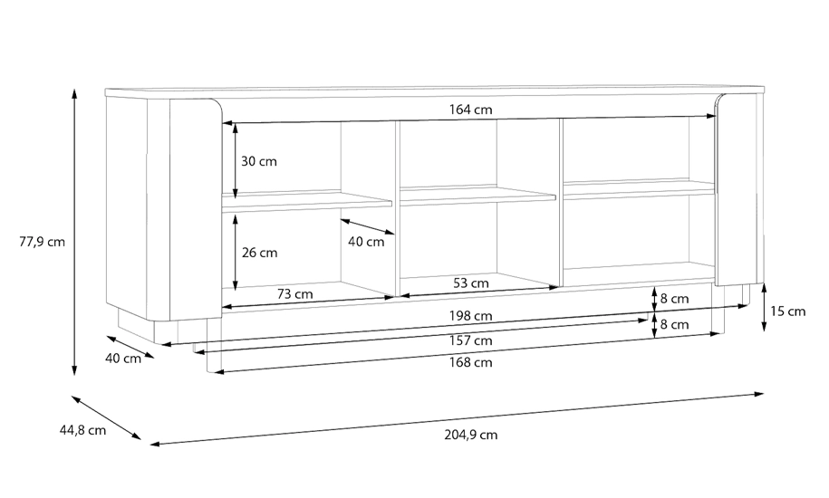 Комод Forte Meble 3д Vodol VXLK231 (2147484435) - фото 6 Комод Forte Meble 3д Vodol VXLK231 (2147484435) - фото 6