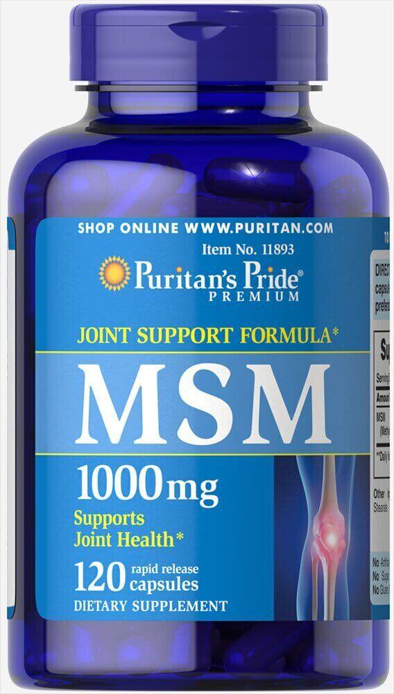 Метилсульфонилметан Puritan's Pride 1000 мг 120 капсул (00000002916)