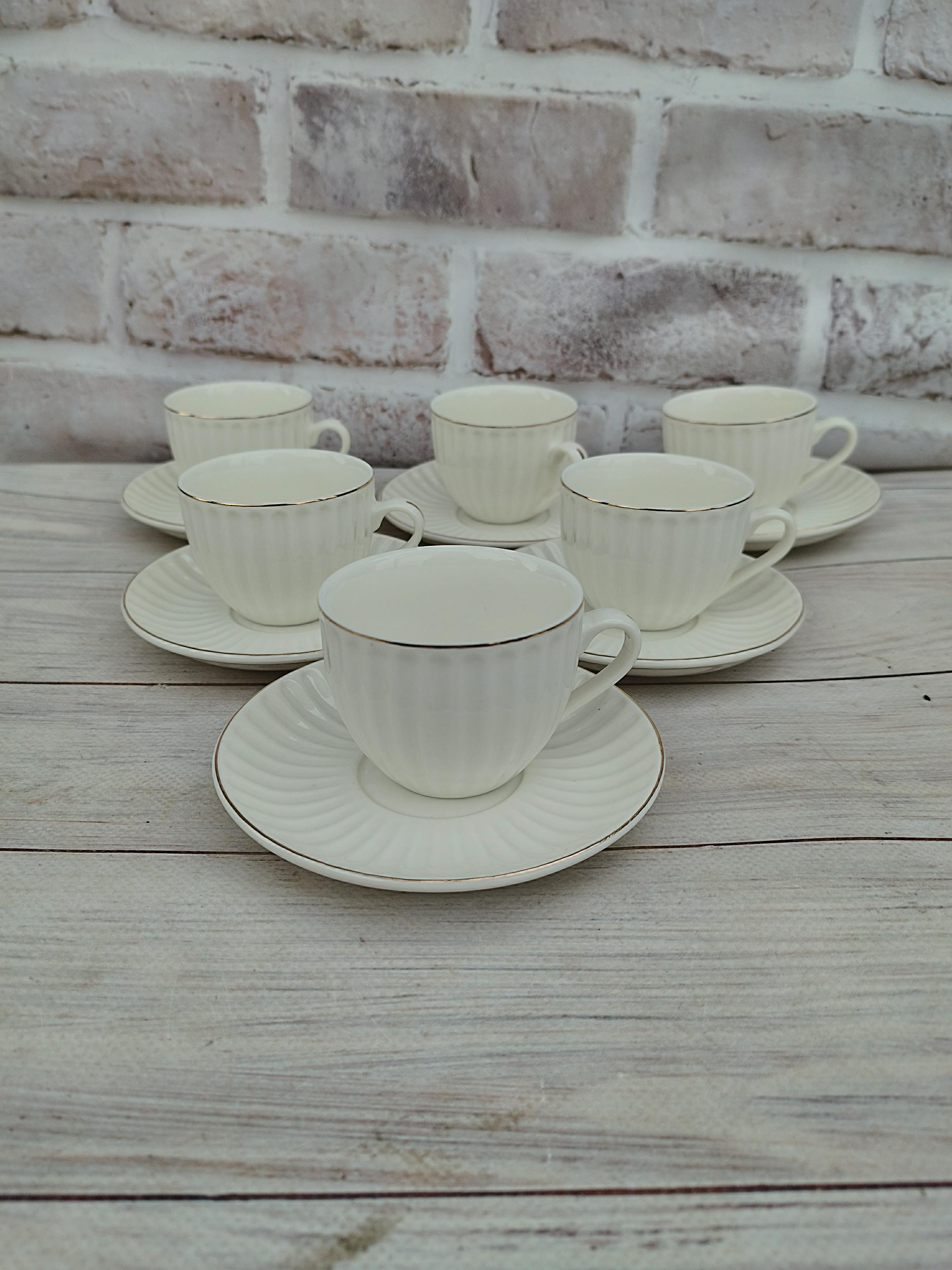 Сервиз кофейный SNT Франческа фарфор 110 мл 6 персон 12 пр. Белый (1549-00)