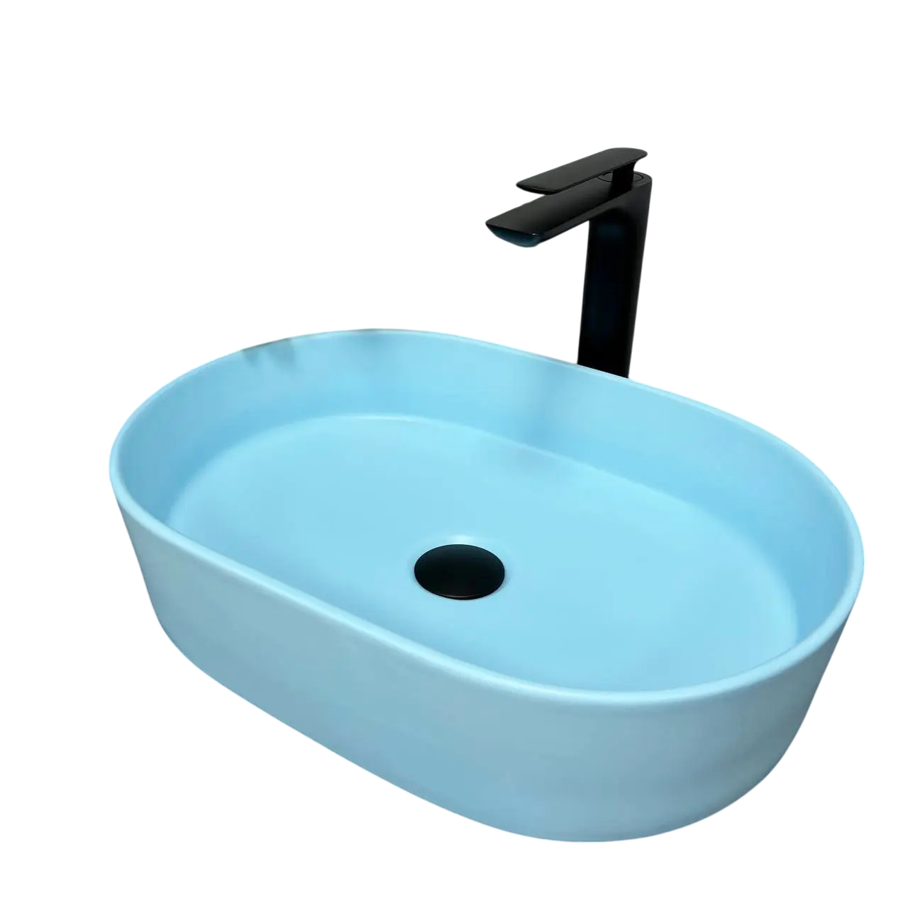 Раковина накладная VBI Verona 50 овальная 340x500 мм Голубой матовый (RM-VBI-011321)