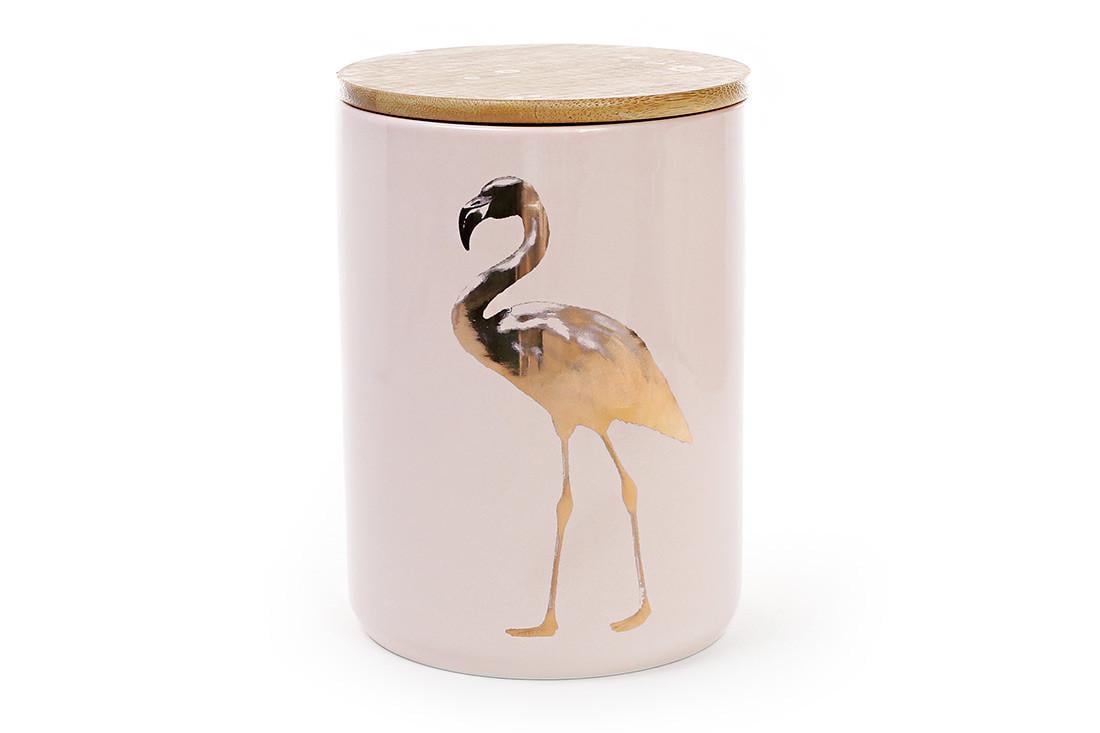 Банка ВonaDi Фламинго 945125 1225 мл с бамбуковой крышкой (100515)