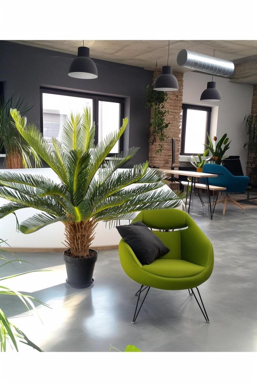 Искусственное растение комнатная Саговая пальма Цикас Greenflowers 211879 75 см