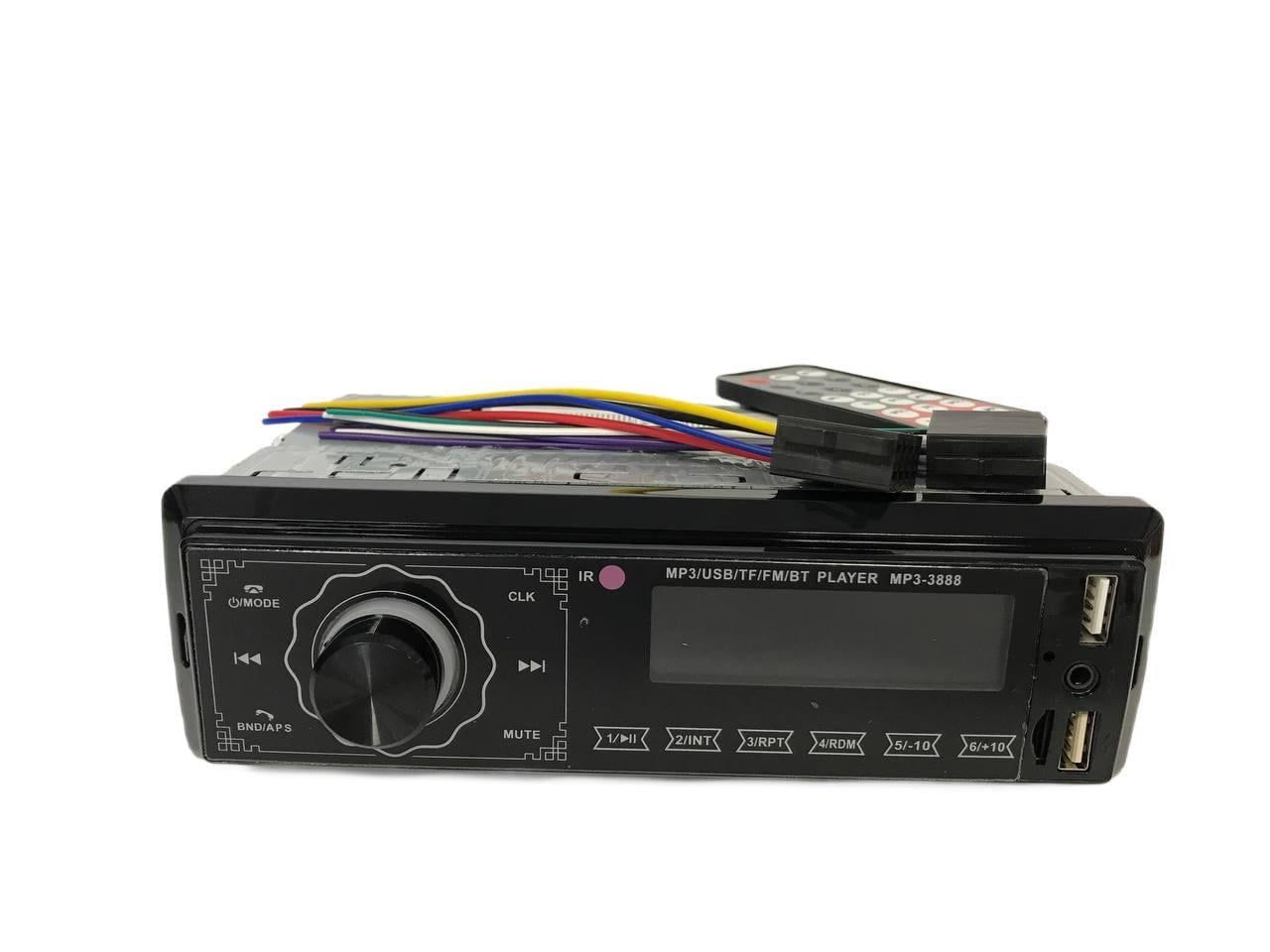 Автомагнитола MP3 3888 Bluetooth автомобильный аудиоресивер для беспроводного воспроизведения музыки и подключения смартфона (000549781)
