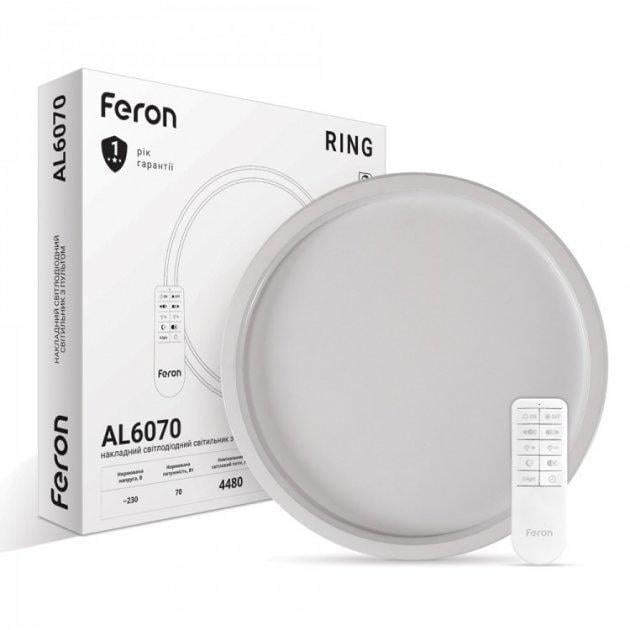 Светильник потолочный Feron AL6070 90 Вт 5300 Lm 3000-6500K (40216)
