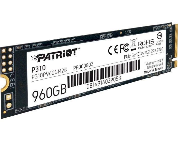 Твердотельный накопитель PaTriot M.2 внутренний 960 ГБ 3D NAND TLC (P310P960GM28) - фото 3