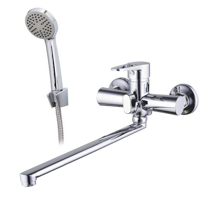 Змішувач для ванної Wezer PUD7-B045 плоский гусак