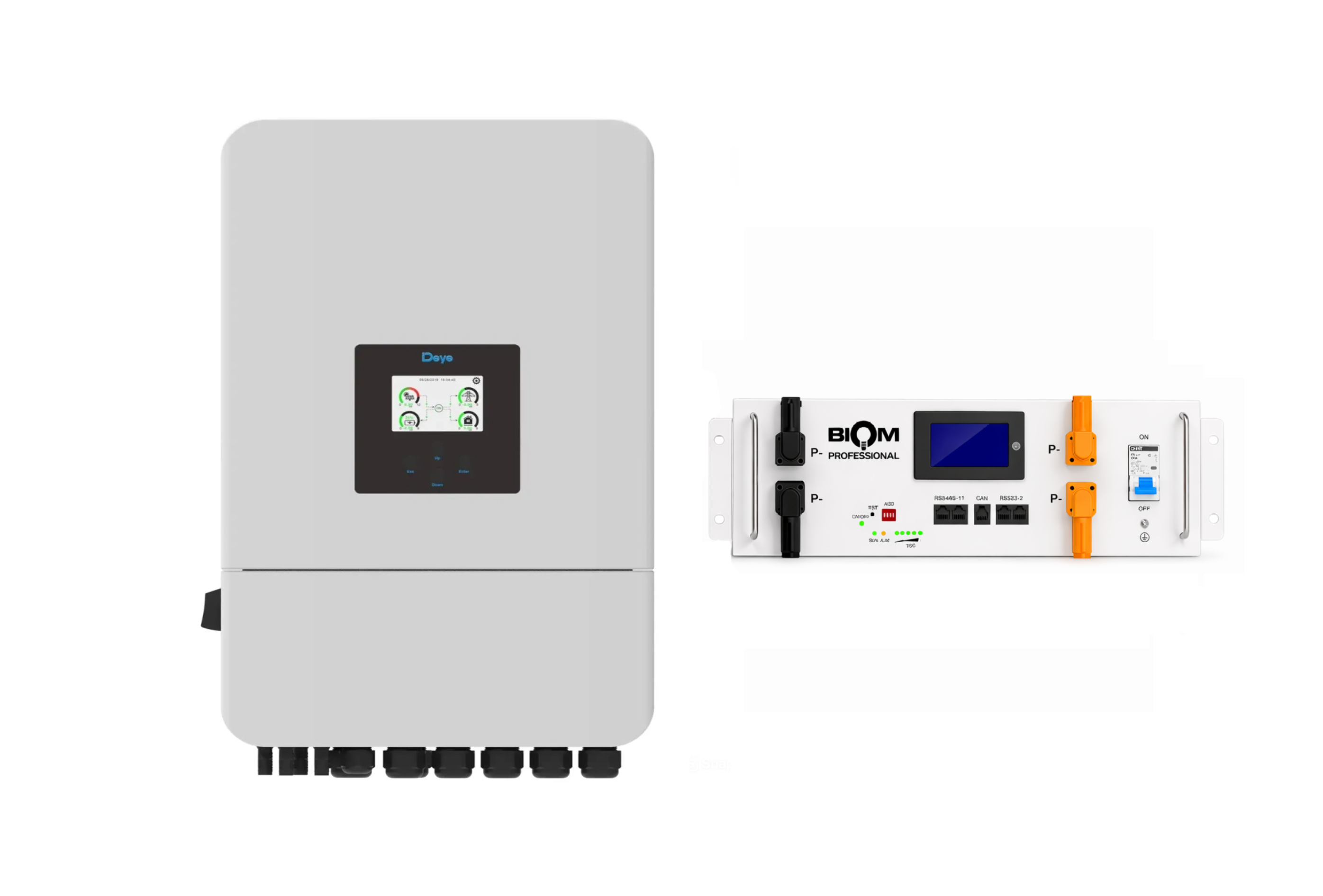 Инвертор Deye SUN-15K-SG05LP3-EU-SM2 15 кВт и батарея Biom Professional BALFP-R512100-UNI 5,12 кВт·ч (33148666)