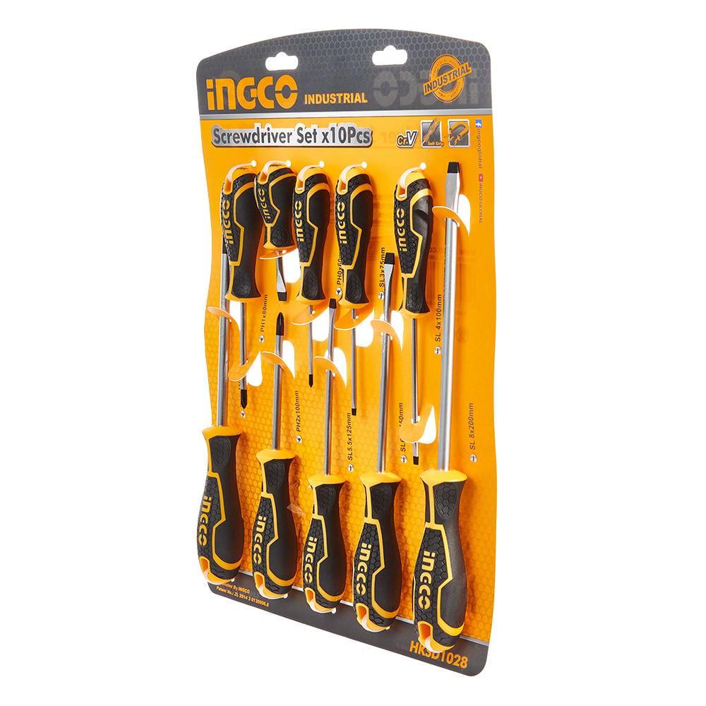 Набор отверток INGCO 10 шт. (HKSD1028) - фото 2 Набор отверток INGCO 10 шт. (HKSD1028) - фото 2