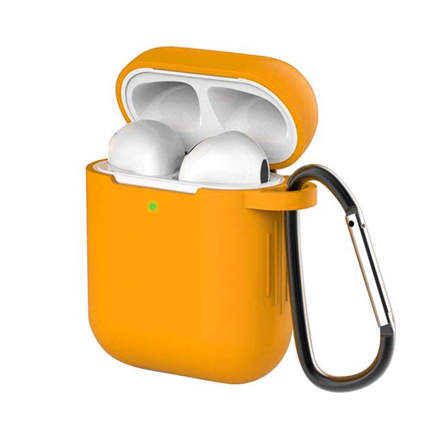 Чехол для наушников Airpods 1/2 силиконовый Оранжевый (1010249-Orange)