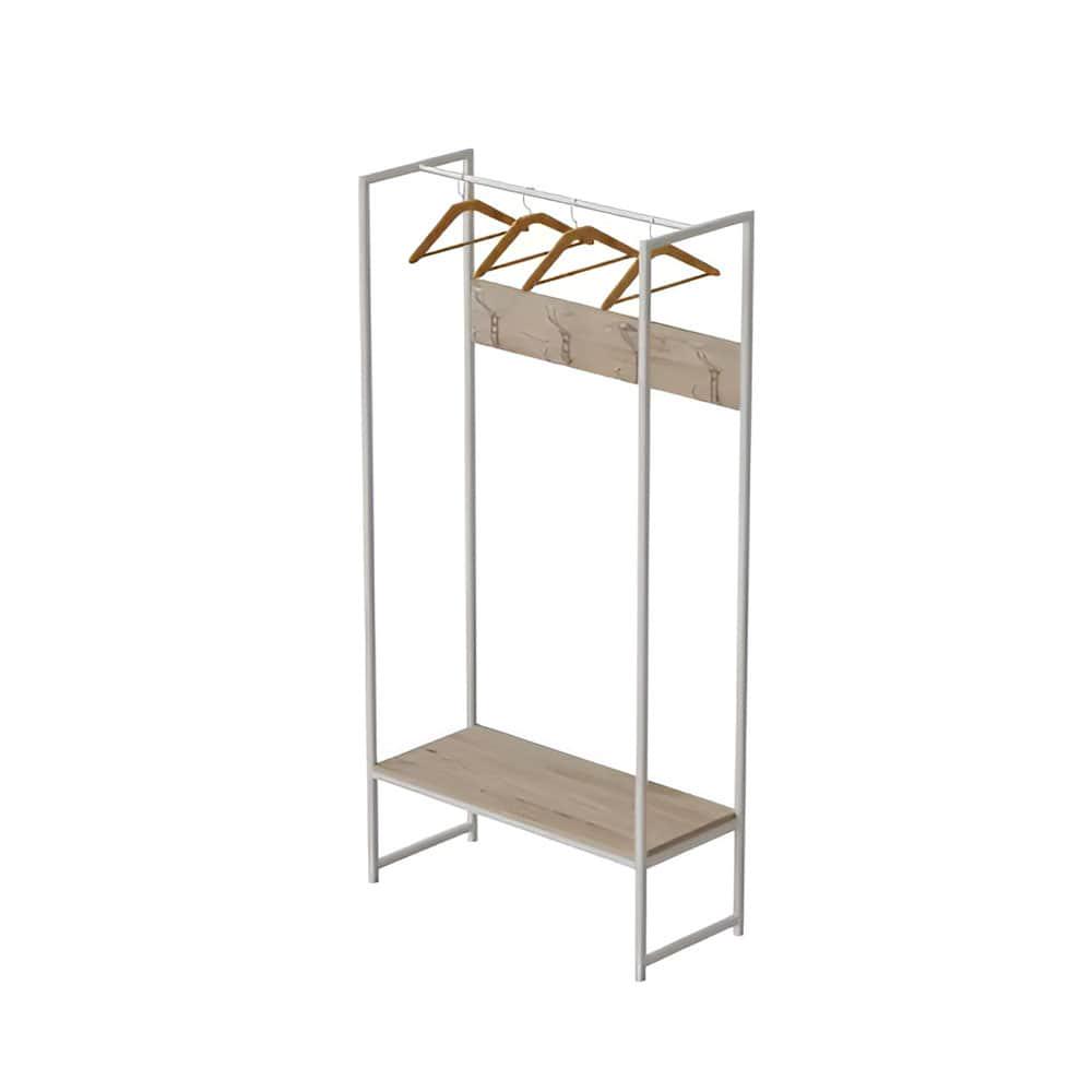 Вешалка модульная напольная Ferrum-decor Трелис 12 ДСП 16 мм 180x90x38 см Белый/Дуб Сан-Марино (FRD-104314)