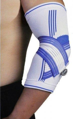 Налокотник спортивный Power System Elbow Support Pro PS-6007 L/XL White/Blue - фото 2