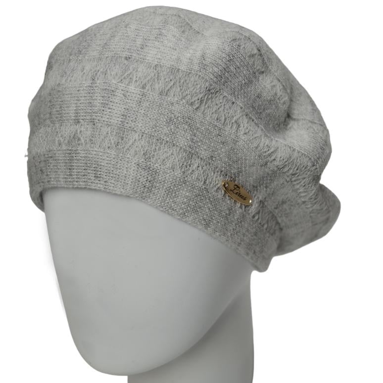 Берет женский Lirus Дона двойной на стойке Светло-серый