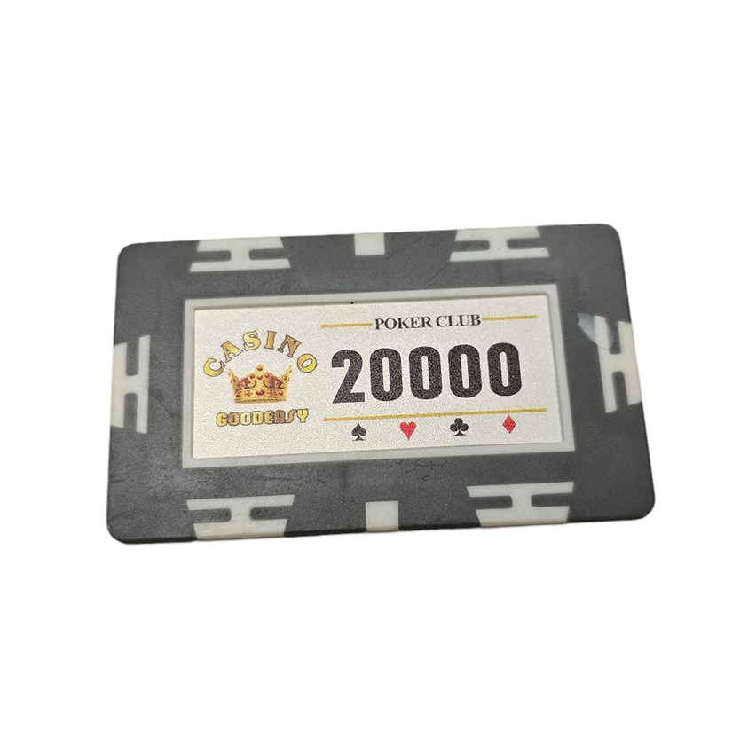 Фишка для покера прямоугольная номинал 20 000 шт.