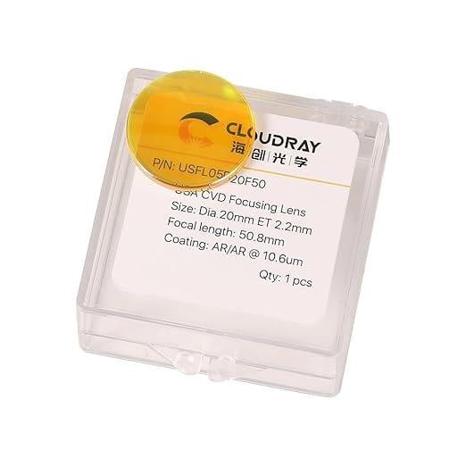 Лінза фокусуюча Cloudray ZnSe Premium 20 мм f/50.8 мм для лазерного верстата CO2 (31461001)