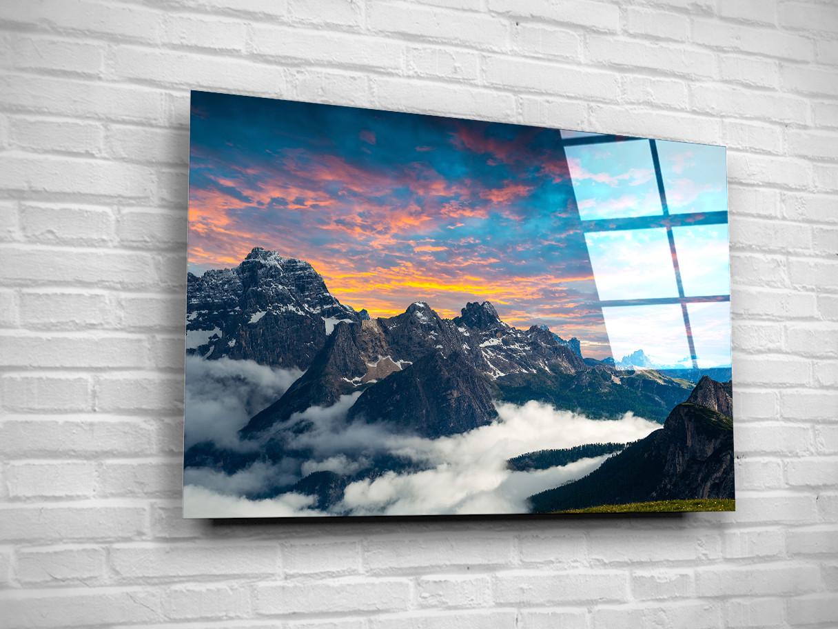 Картина на стекле NovellaPrint Облака в горах 75х50 см (103.2)