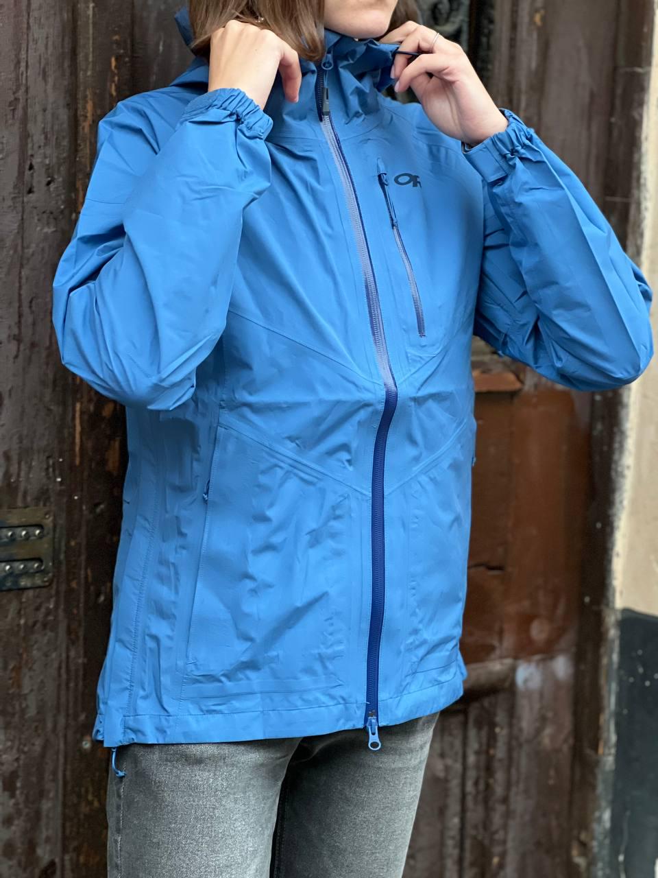Куртка женская Outdoor Research Gore-tex трекинговая водонепроницаемая M Голубой (2680991)
