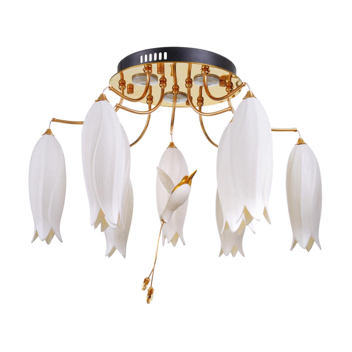 Люстра флористика BKL-533C/9 G9 GD