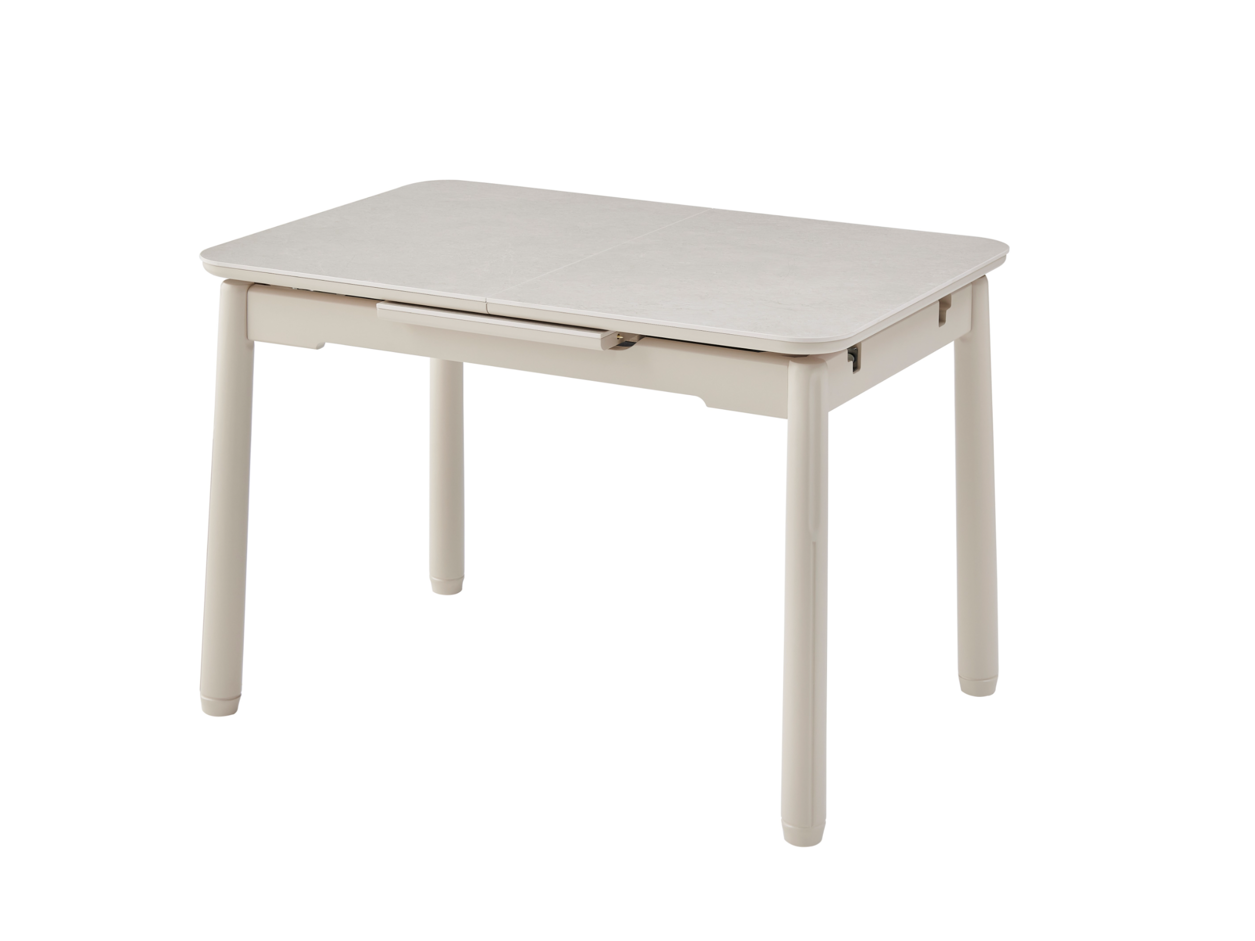 Стол обеденный раздвижной Vetro Mebel 1100- 1500x750x760 мм Крем саббия/Капучино (TМ-92)