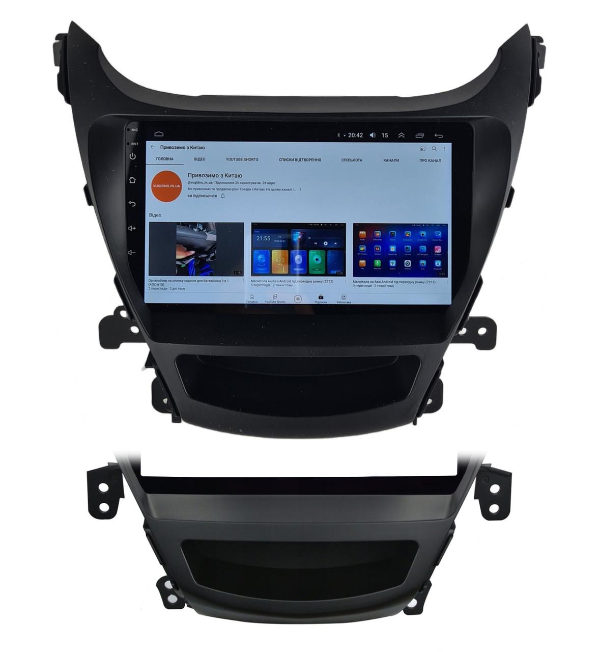 Автомагнитола для Hyundai Elantra 2011-2015 4 core/Base/Android 13/Platform JAC (М-ХЭЛн-9-В1)