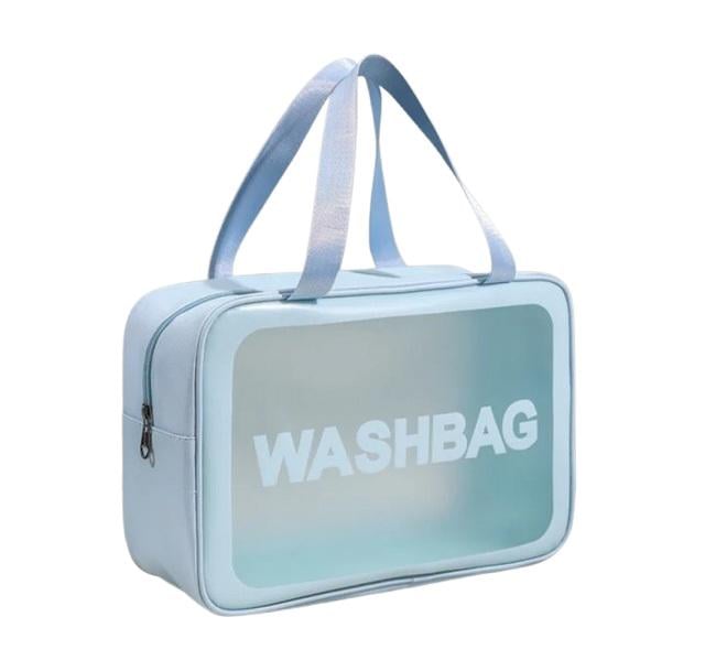 Сумка-косметичка прозора Washbag Big 3 ПВХ 0x20x10 см Blue (128482) - фото 1