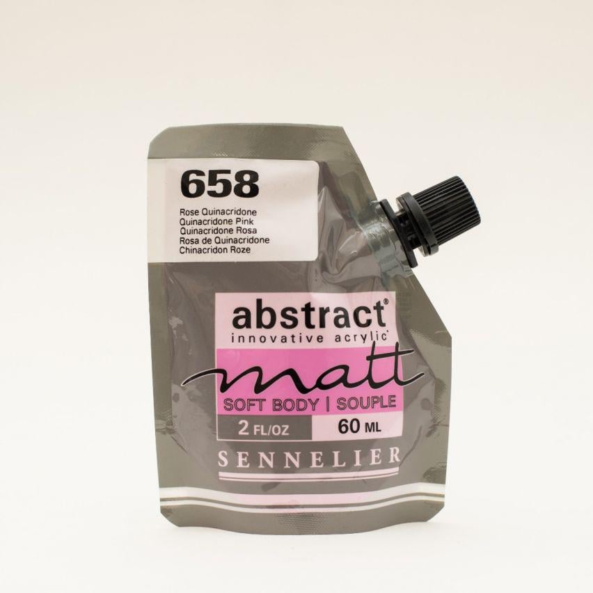 Краска акриловая Sennelier Abstract 60 мл матовая Quinacridone Pink