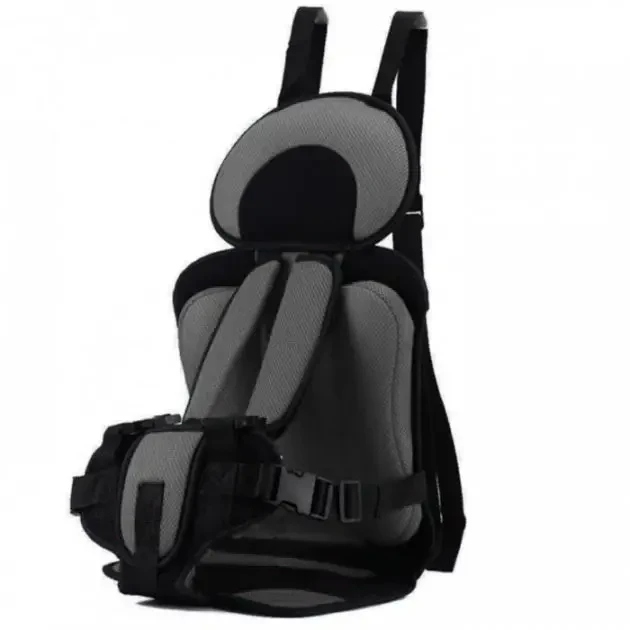 Автокресло бескаркасное до 36 кг от 3 до 12 лет 5-точечное крепление Серый (1463)