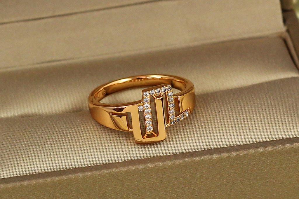 Кольцо Xuping Jewelry Тетрис р. 17 Золотистый (1920982168)