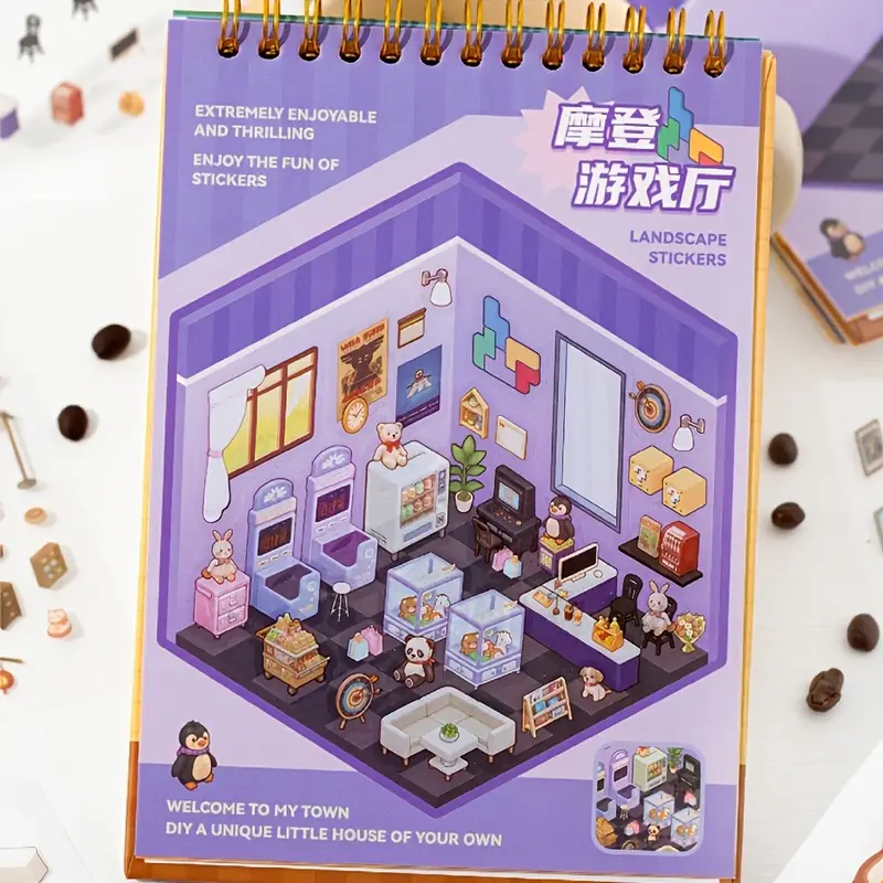 Блокнот Румбокс Наклейки 10 комнат 18x13 см с пинцетом (ST3) - фото 4