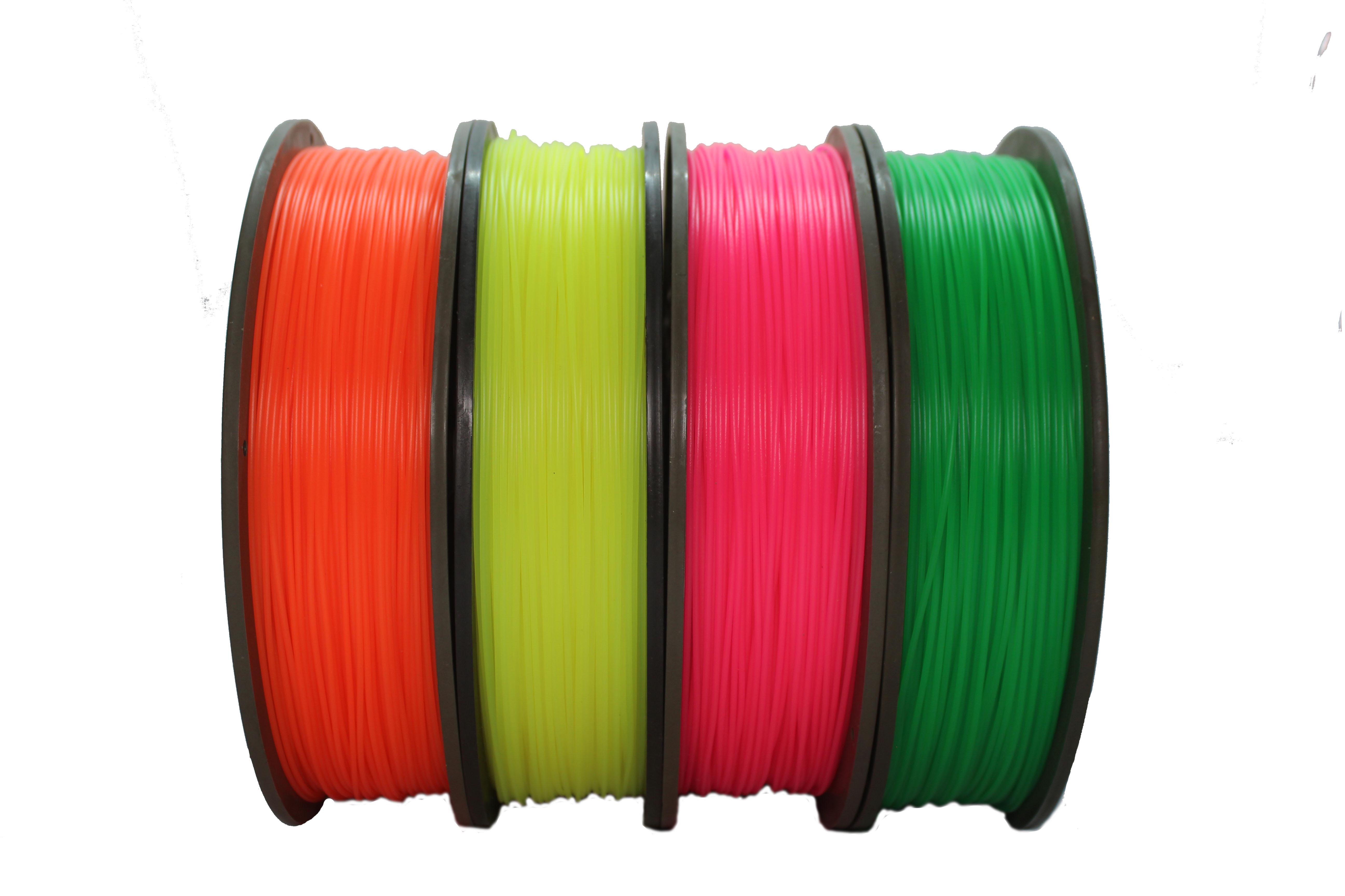 Набор флуоресцентного пластика PLA Pochatok Filament для 3D печати 1,75 мм 0,75 кг 4в1 (16008)