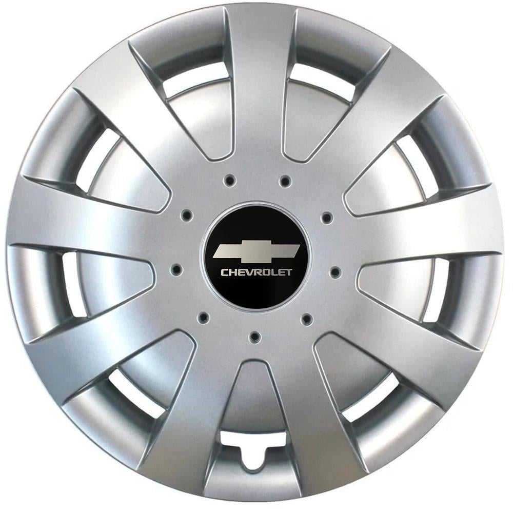 Колпаки SJS 309 с логотипом Chevrolet R15 4 шт. Серебряный (2654557955)