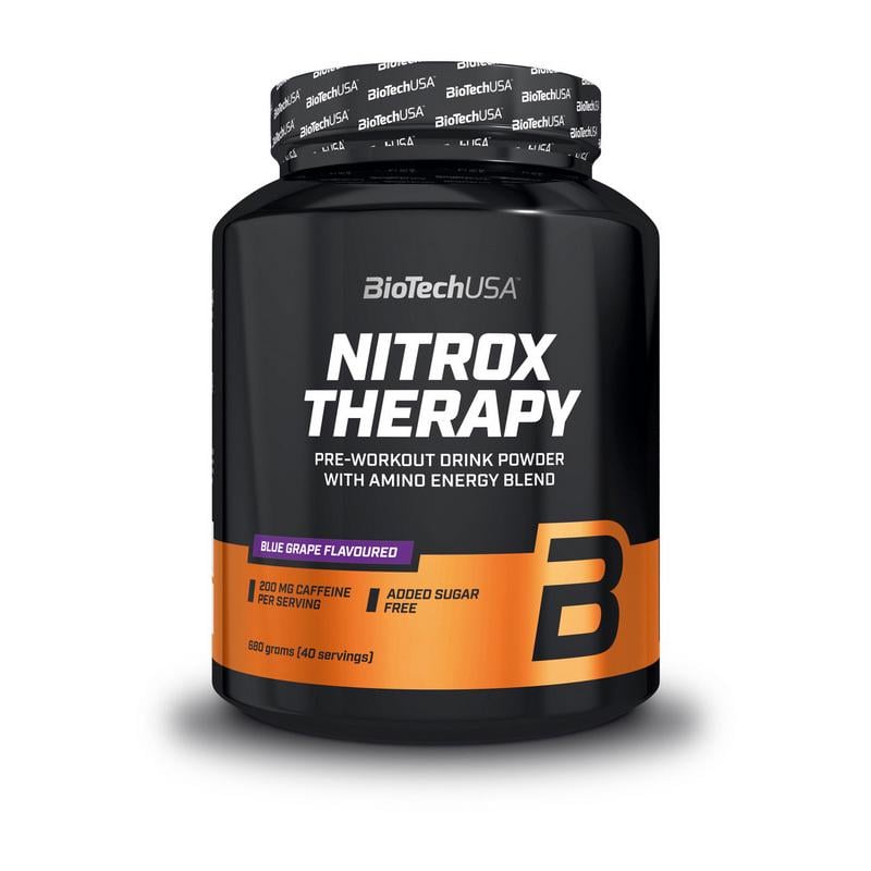 Предтренировочный комплекс с кофеином BioTech Nitrox Therapy 680 г Персик