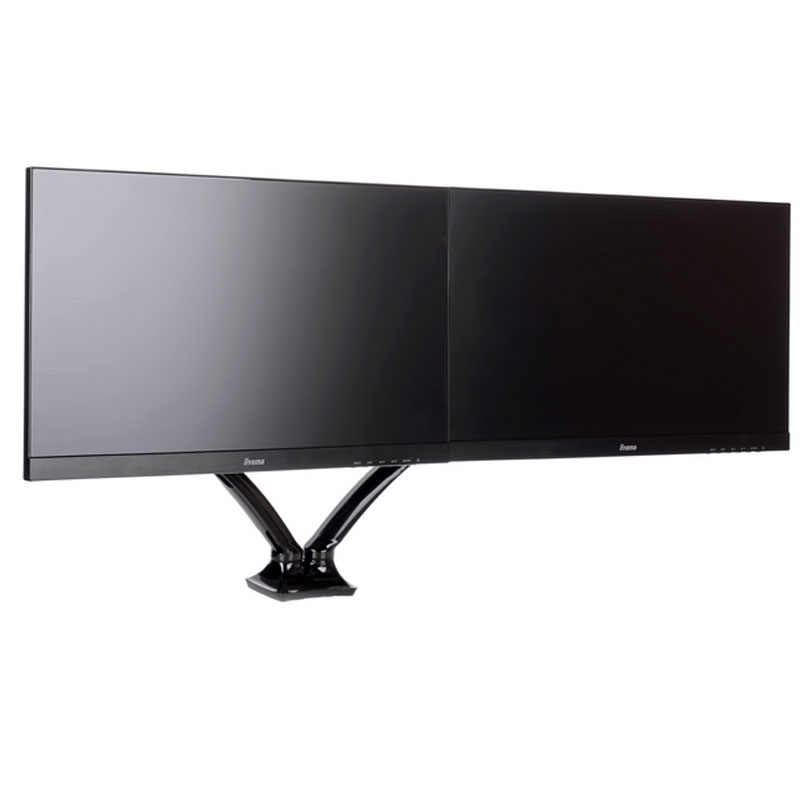 Кронштейн для монітора Iiyama DS3002C-B1 для двох моніторів 10-27" Чорний (22631580) - фото 9