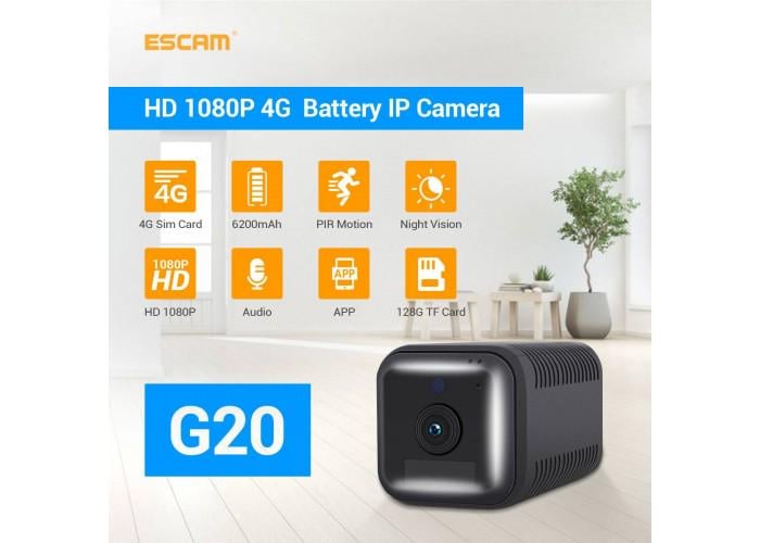 Відеокамера 4G сім карта міні автономна з акумулятором Li-Po шпигун 007 Escam MSG20 3G PIR 6200 мАг - фото 3 Відеокамера 4G сім карта міні автономна з акумулятором Li-Po шпигун 007 Escam MSG20 3G PIR 6200 мАг - фото 3