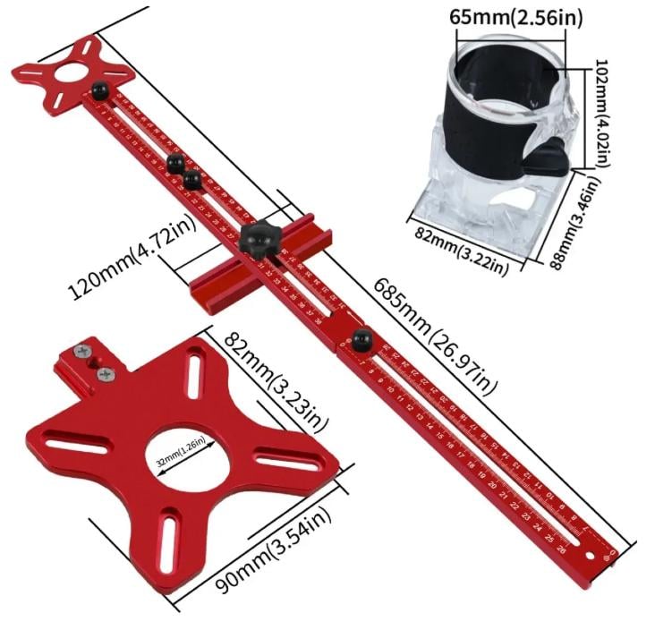 Кронштейн для фрезеровки пазов 90-610 мм (1005006903304432-3) - фото 2