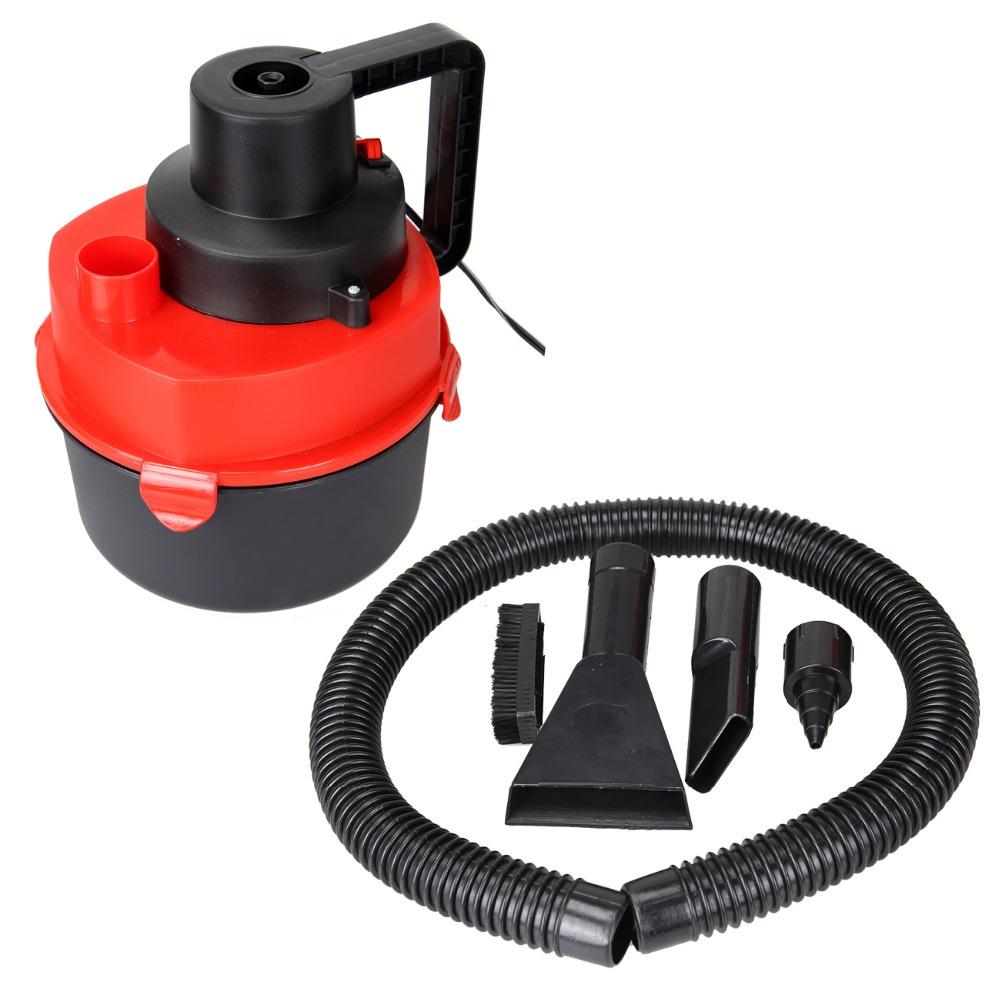 Автомобильный пылесос Turbo Vacuum Cleaner Wet Dry canister 12V с насадками Красный - фото 3