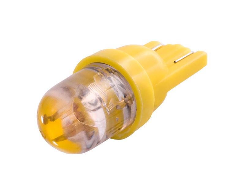 Автомобильная лампа светодиодная LEDUA T10-1pc круглый LED 12V Желтый (132L)