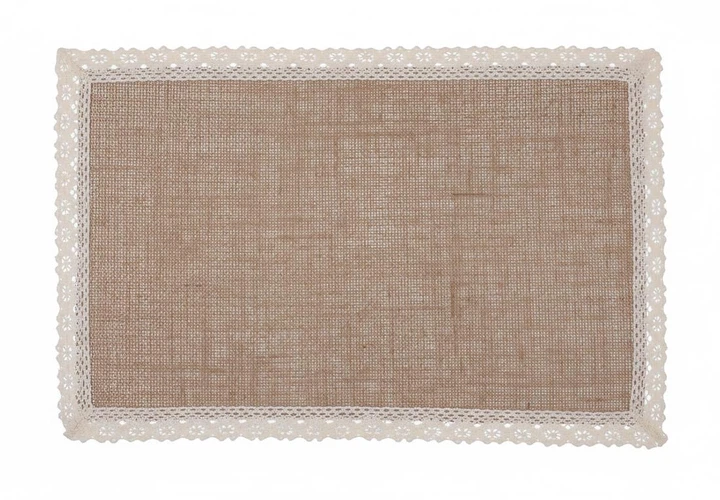 Салфетка сервировочная Natural Lace льняная с кружевом 30x45 см (445-197)