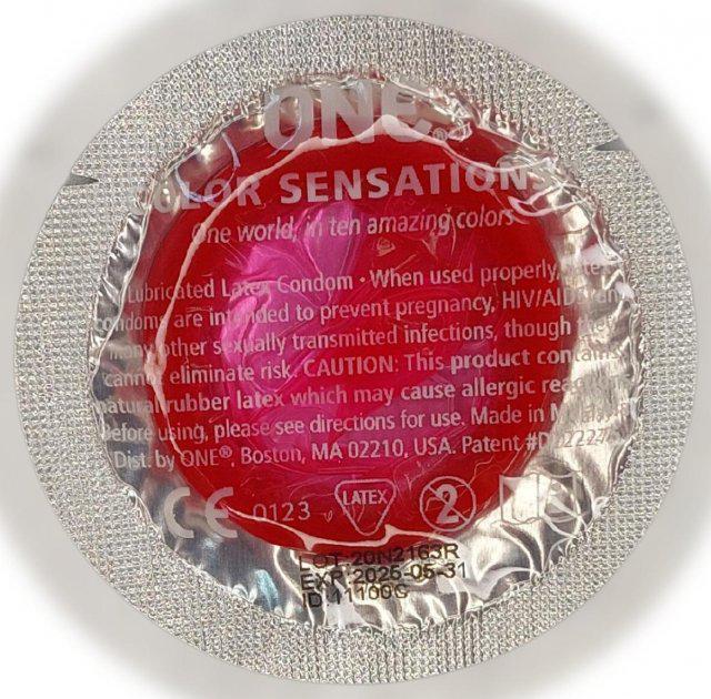 Набор презервативов ONE Color Sensation с силиконовой смазкой 5 шт. Красный (202163-7)
