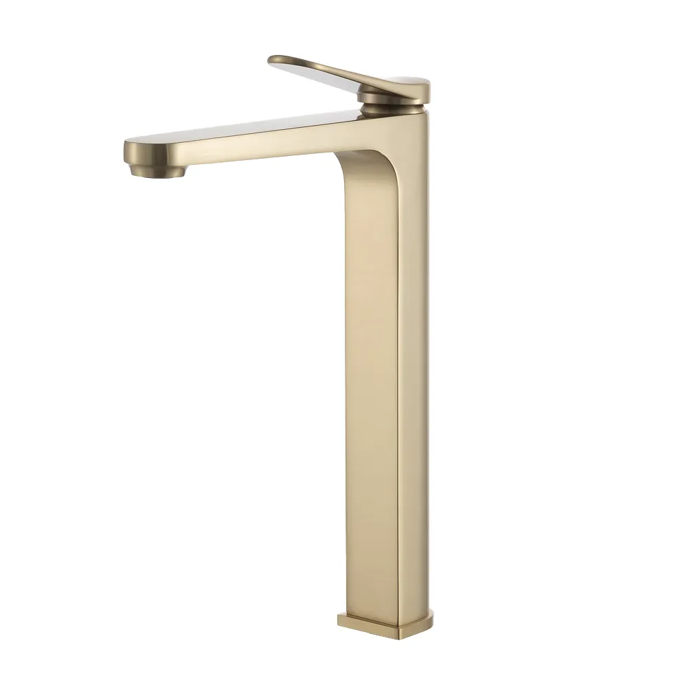 Смеситель для умывальника Gappo высокий Золотой (1055618)