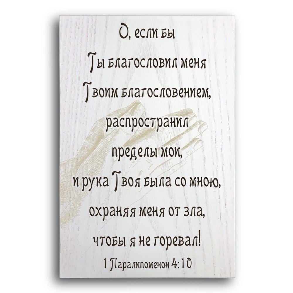 Плакетка декоративная деревянная О если бы Ты 20х30 см Белый (хрпл1109бр)