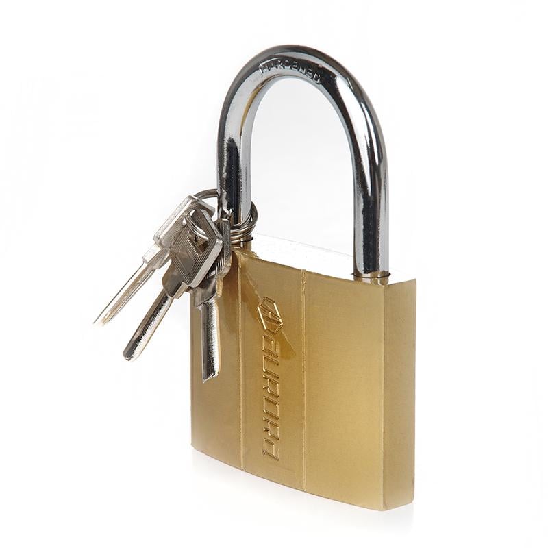 Замок навесной Aurora латунь 30x28x13 мм лазерный ключ Желтый (840015)