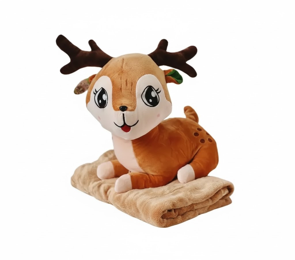 Подушка-іграшка Бембі з пледом 110х140 см (7419BR) Подушка-іграшка Бембі з пледом 110х140 см (7419BR)