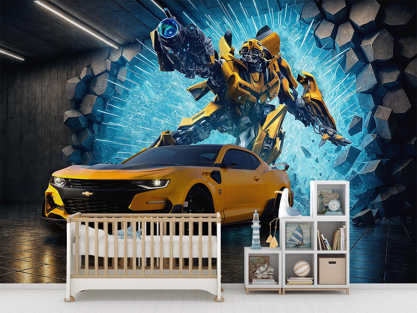 Фотошпалери флізелінові Upstream по мотивам трансформерів Бамблбі 180х120 см (S5KID-089/2) - фото 5