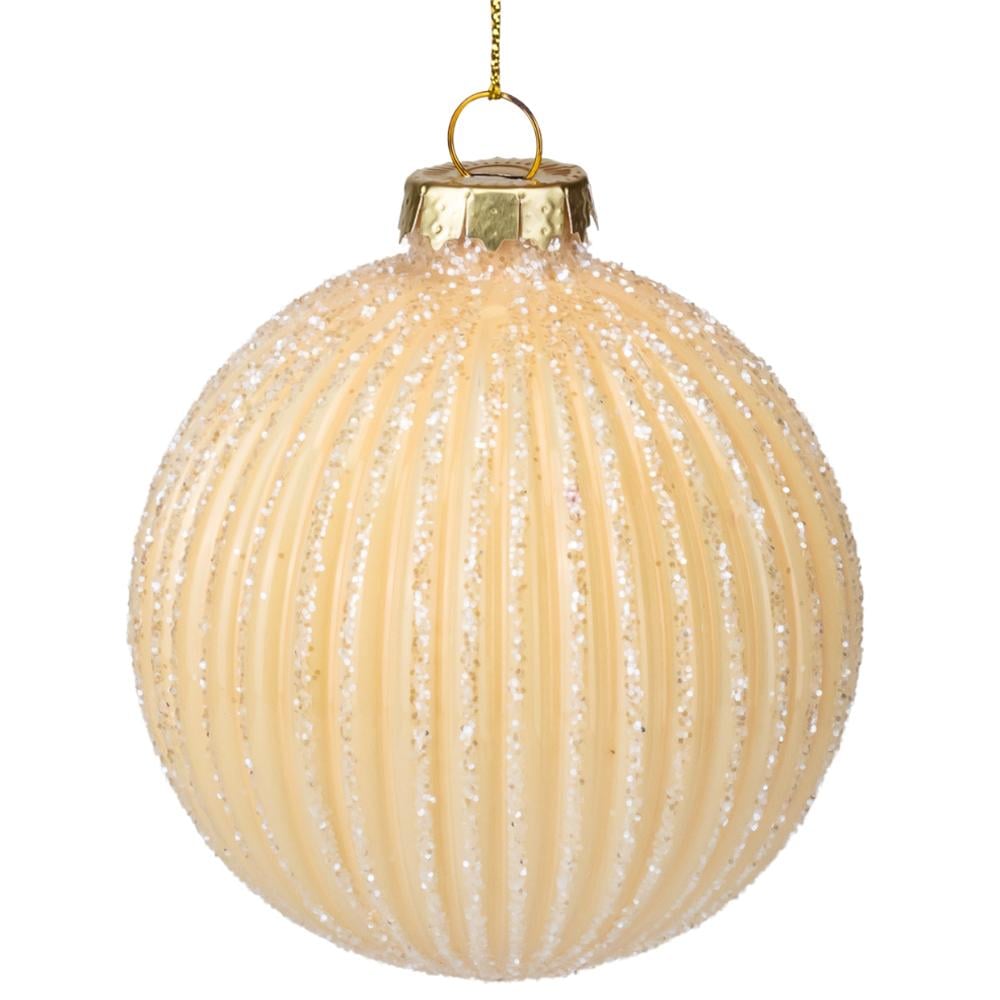 Елочный набор шаров Ваниль 8 см 6 шт. (6029-011)